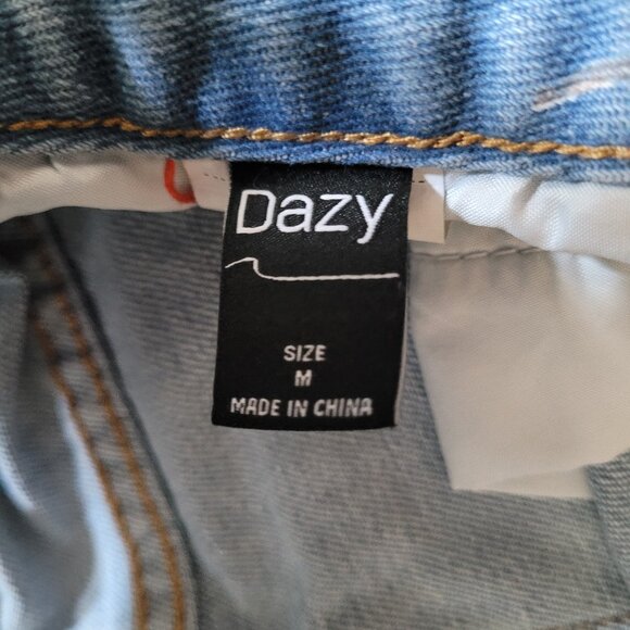 Floral Blue Jeans, Wide Leg - Size M - Picture 3 of 5